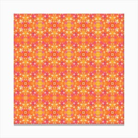 Desktop Pattern Abstract Orange 1 Canvas Print