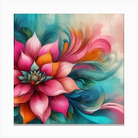 Abstract Flower Canvas Print