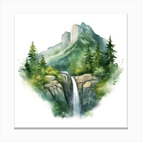 Waterfall In Yosemite Canvas Print