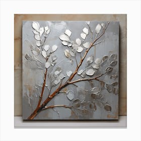 Silver eucalyptus branch 1 Canvas Print