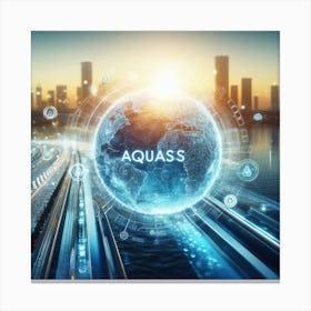 Aquass - Futuristic City Canvas Print