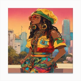 Rasta Girl Canvas Print