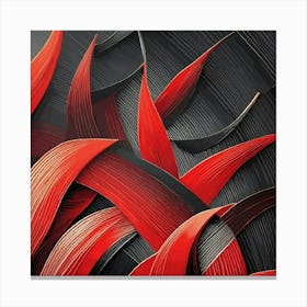 Abstract Red Abstract Painting Canvas Print