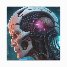 Cybernetic Head Canvas Print