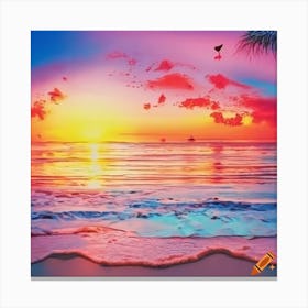 Craiyon 003017 Plage Canvas Print