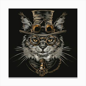 Steampunk Cat 8 Canvas Print