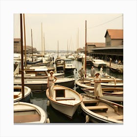 The Old Marina-Reimagined by Hall-O-Gram Creations, HallOGram Creations 2024 4 Canvas Print