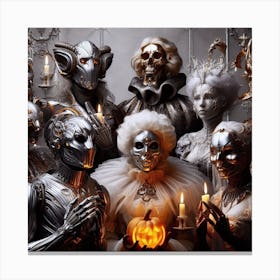 Group Of Skeletons Canvas Print