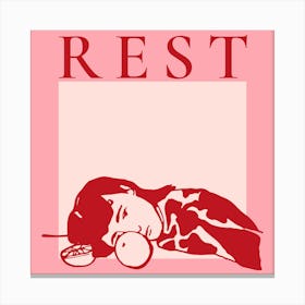 Rest, Pink 1 Canvas Print