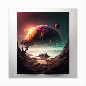 Landscape Universe Flayer Canvas Print