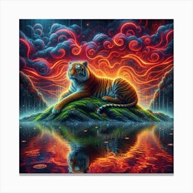 Psychedelic Tiger Canvas Print