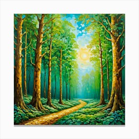 Path Through The Woods Canvas Print