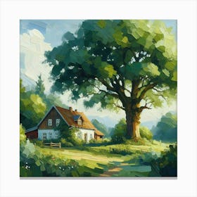 House In The Countryside 3 Canvas Print