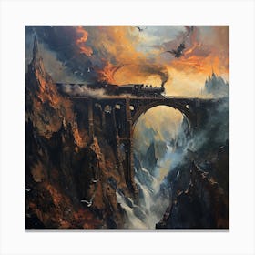Harry Potter And The Train Canvas Print