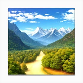 Road In The Mountains Canvas Print