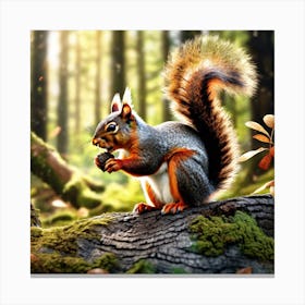 Squirrel In The Forest 349 Canvas Print