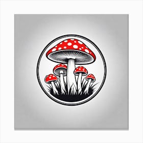 Mushroom Logo 7 Canvas Print