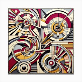 Abstract Futuristic Optical Illusion Patterns Canvas Print