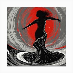 Woman In The Water 1 Canvas Print