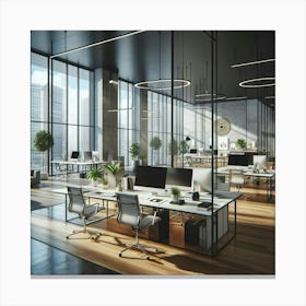 Modern Office Space 1 Canvas Print