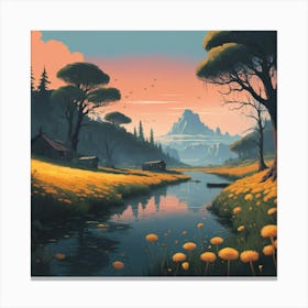 Landscape Painting Lienzo