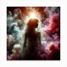 Dream Girl In Smoke Canvas Print