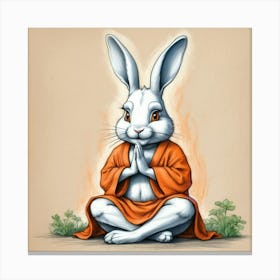 Buddha Bunny Canvas Print