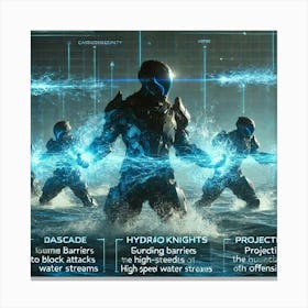 Cascade Sovereignty Scifi Hydroknight Abilities Canvas Print