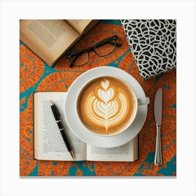 Coffee And Book 14 Canvas Print