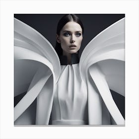 Jean Paul Gabriel Couture Autumn Winter 201415blackandwhitemoonneck, In The Style Of Amy Judd, Asymm Canvas Print