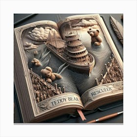 3d Book Art Canvas Print