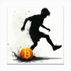 Bitcoin Soccer Player 1 Canvas Print