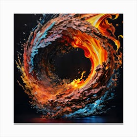 Fire Swirl Canvas Print