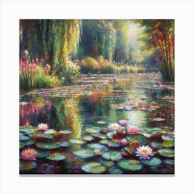 Water Lily Pond Canvas Print