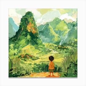 Child In The Mountains Canvas Print