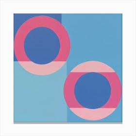 Pink and blue geometrical print Canvas Print