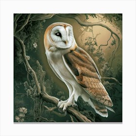 william morris Barn Owl 2 Canvas Print