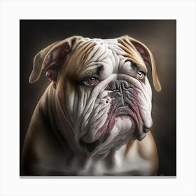 Bulldog Portrait Canvas Print