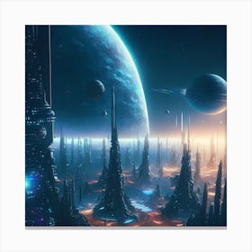 Futuristic City 4 Canvas Print