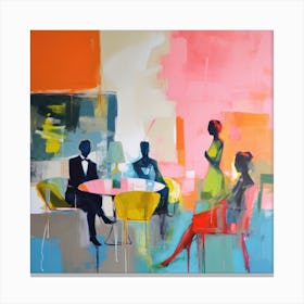 People In The Restaurant 75 Canvas Print
