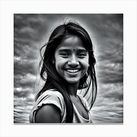 Smiling Girl Canvas Print