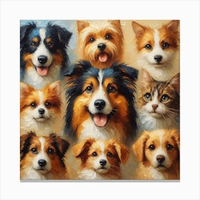 Dogs Painting Canvas Print
