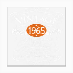 Vintage 1965 57th Birthday Gift Men Women Original Canvas Print