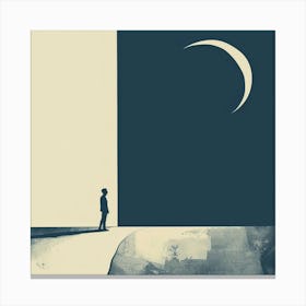 Moon And The Man Canvas Print