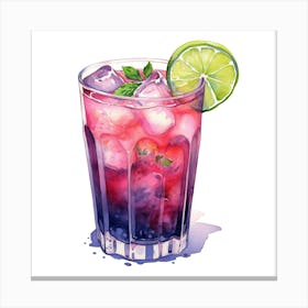 Hibiscus Cocktail 1 Canvas Print