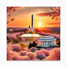 Cherry Blossoms In Washington Dc Canvas Print