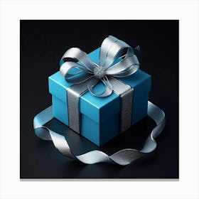 Blue Gift Box 6 Canvas Print