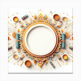 Diwali Greeting Card 3 Canvas Print