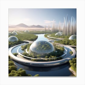 Futuristic City 272 Canvas Print