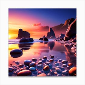 Sunset Rocks Canvas Print